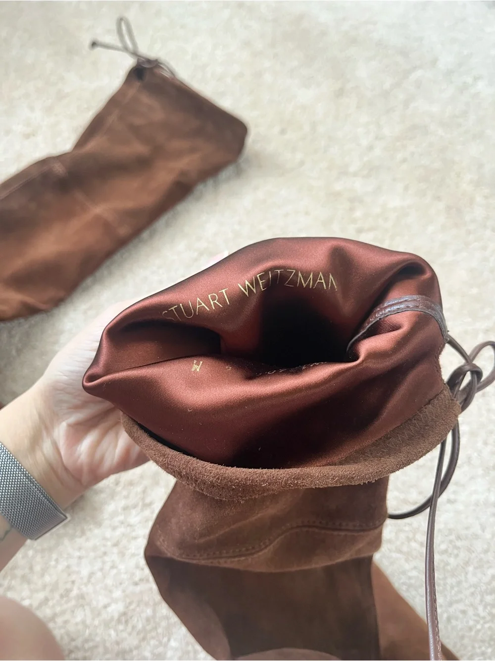 Stuart Weitzman Lowland Boots - Walnut Suede